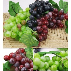 Bunch Lifelike Artificial Grapes Plastic Fake Fruit Food Home Decoration new   272094664909